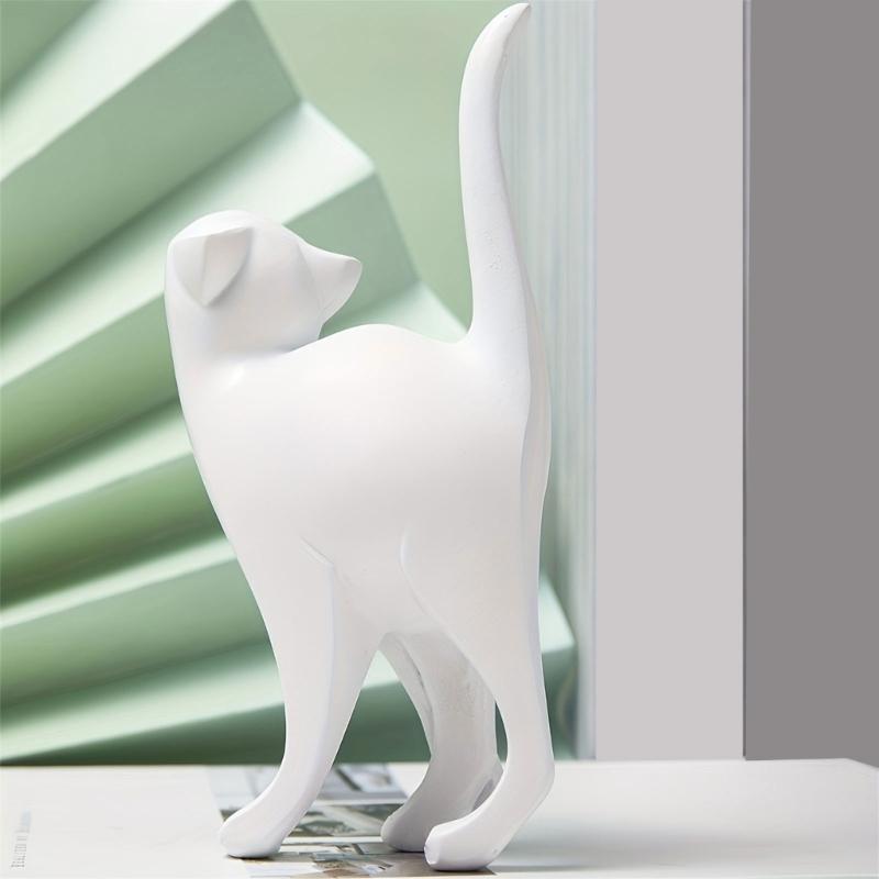 Unique Resins Cats Figurine Artistic Animal Statue Home Accent Decors Perfect Gift for Kitten Owners and Collectors