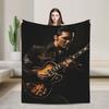 Soft Warm Blanket Camping Retro The King E-Elvis Presley Throw Blanket Bedspread For Couch Chair Sofa Bed Pattern Sofa Bed Cover
