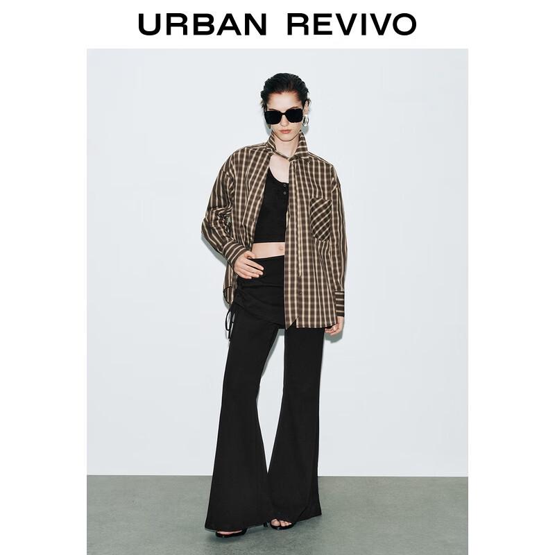 Women's High-Waist Drawstring Wide-Leg Trousers