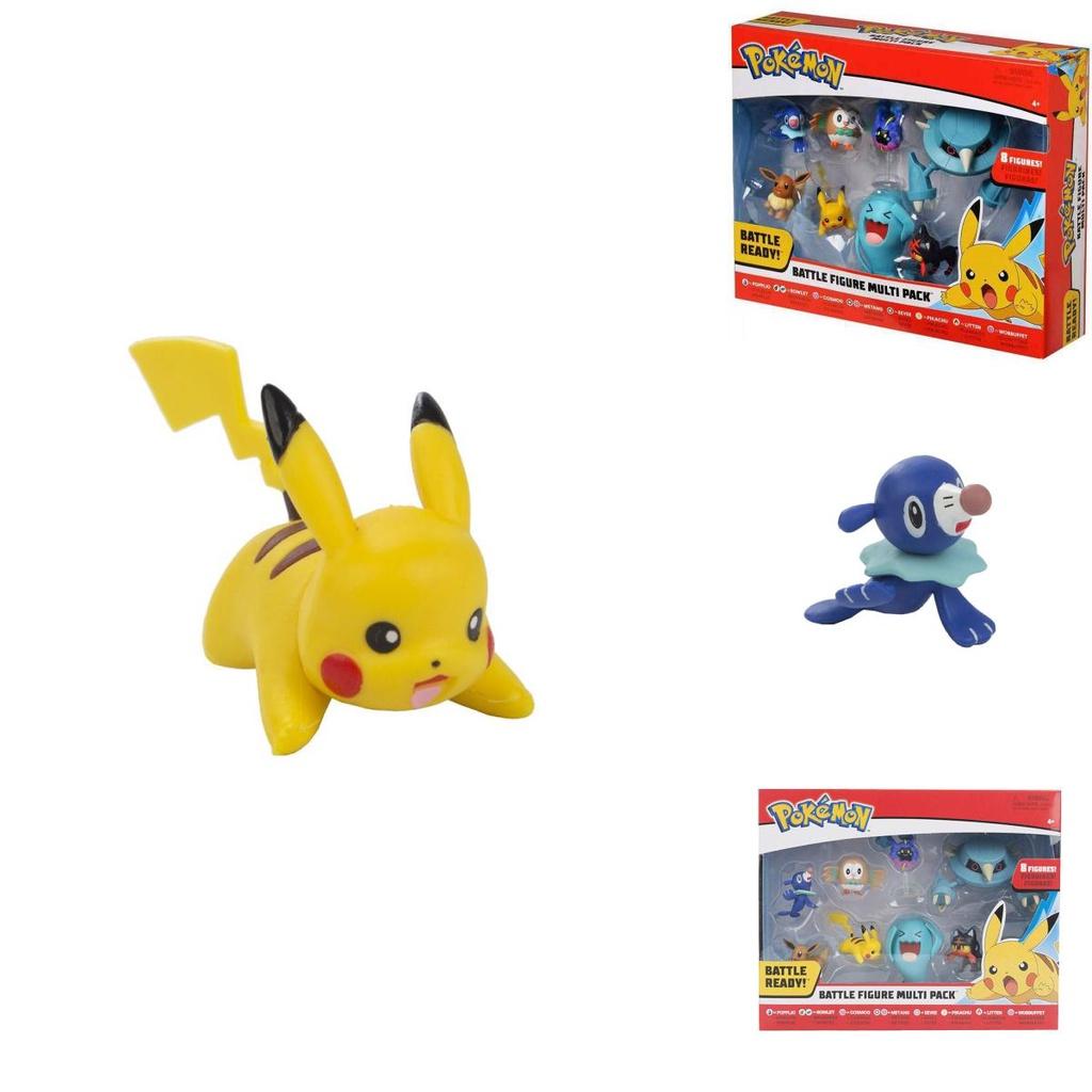Sada 8 ks Pokémonů Bojová figurka Vícebalení s rozkošným Pikachuem, Eevee a Wobbuffetem Hračky pro sběratele a fanoušky