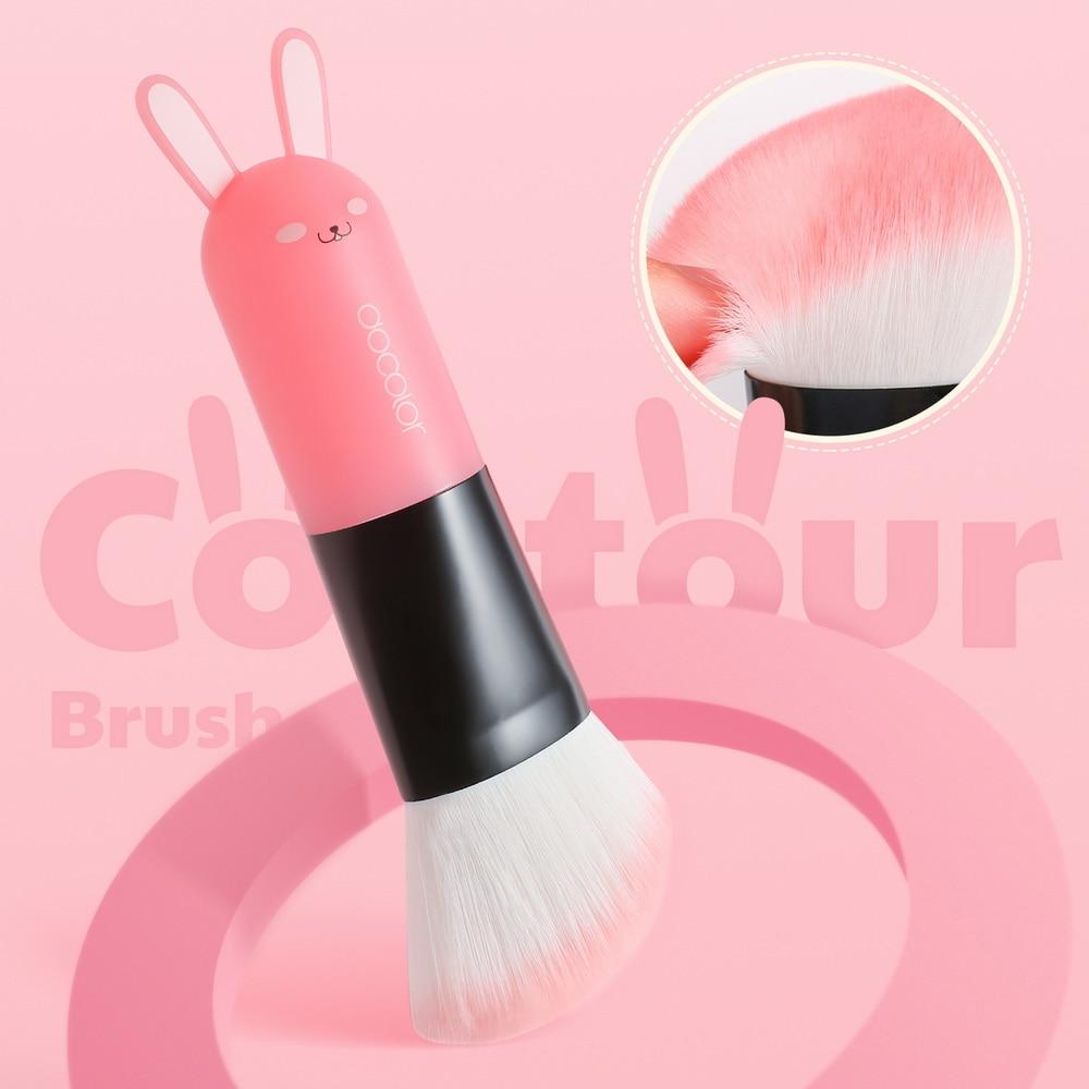 Docolor Make-up-Pinsel, niedliches Cartoon-Gesicht, Kabuki-Make-up-Pinsel, synthetische Haare, Foundation, Puder, Rouge, Kontur für Make-up-Pinsel