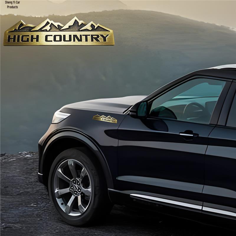 High Country Snow Mountain Car Emblem for Chevy, Jeep, Dodge, Ford