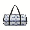 Blue Stripe Design Large Capacity Luggage Bag for Boy and Girls Best Gifts 2D Flat Cartoon Travel Duffels Hand Bag for Children