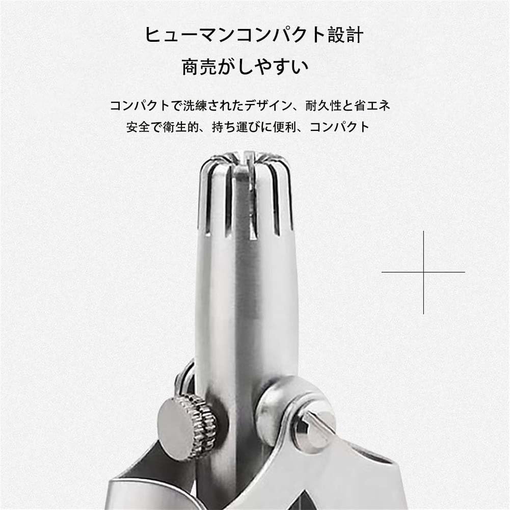 Xiao ber ber Manual Nose Hair Trimmer Rotating Style Battery-Free Washable with Cleaning Brush and Storage Case