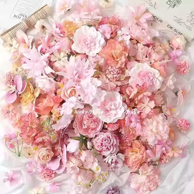 20/50Pcs Artificial Flower Head Mini Silk Artificial Rose Daisy Flower Craft Supplies Wedding Party Craft Wreath Home Decoration