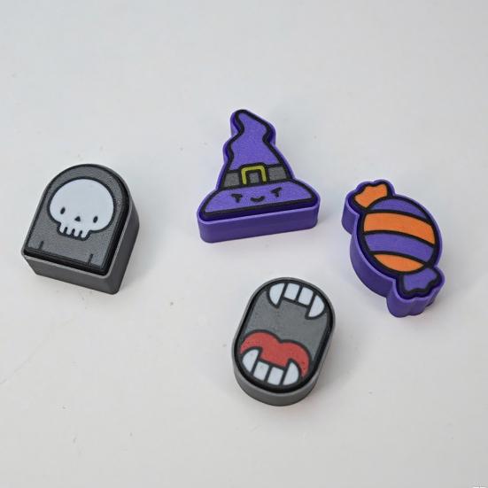 Halloween Fidget Clicker Witch Hat Keyboard Clicker Skull Stress Relief Sensory Fidget Toy for Office Workers Travel or Classroom Use