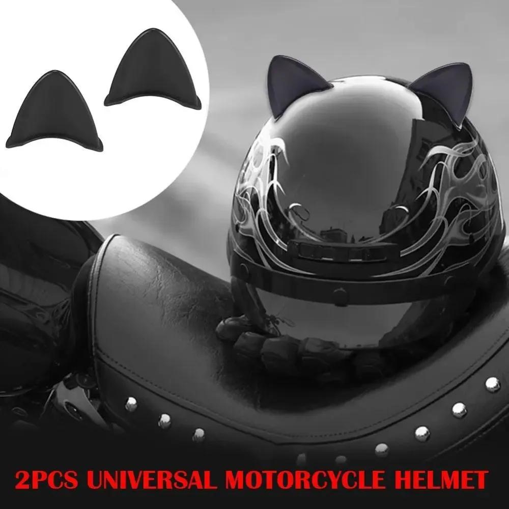 2PCS Motorcycle Helmet Decoration Cat Ear Cute Car Decoration Sticker Motorcycle Helmet Decoration (cat Ear Shaped Bread)