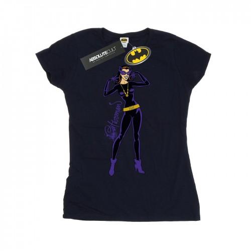 

DC Comics Womens/Ladies Catwoman Happy Pose Cotton T-Shirt XXL білий