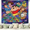 Crayon Shinchan Wall Tapestry Aesthetic Wall Hanging Printed Fabric Blanket Decorative Tapestries For Bedroom Living Room Home Decor
