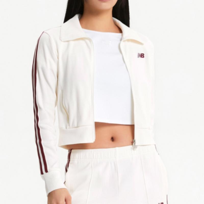 New Balance W Track Ribbed Collar Zip Up B1 nbmdf2W132 19 39