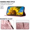 For iPhone 16e Case Sunflower Imprinted Wallet Stand Folio Flip Leather Cover
