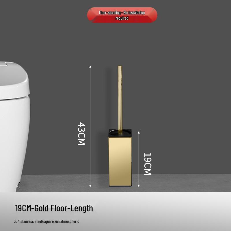 Stainless Steel Odor-Proof Toilet Brush Set with Draining Holder