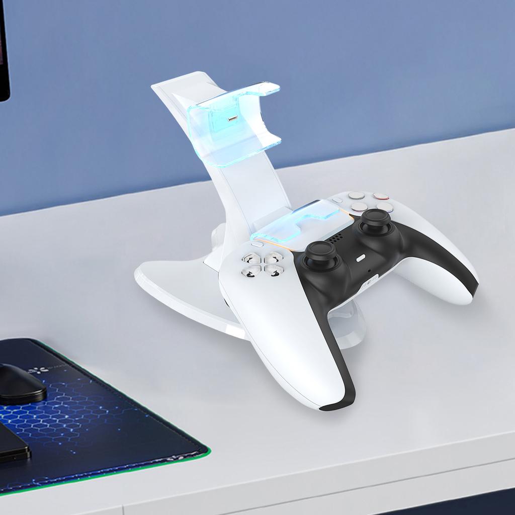 For PS5 Controller Charging Station with Indicator Light Fast Dual Charging Dock Overcharge Protection Game Accessories