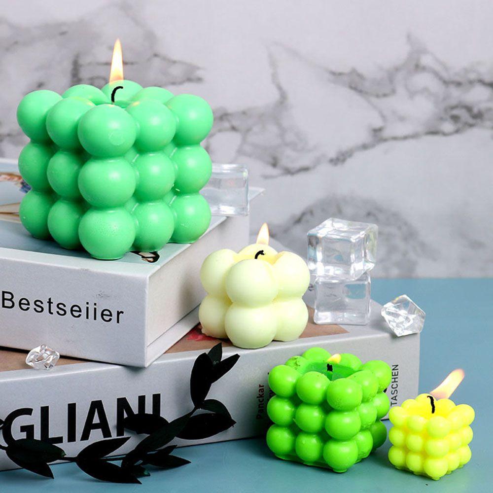 Supplies Plaster Clay Tools Soy Wax Silicone Mold Candle Mould Cube Soap Molds 3D Candle Mold
