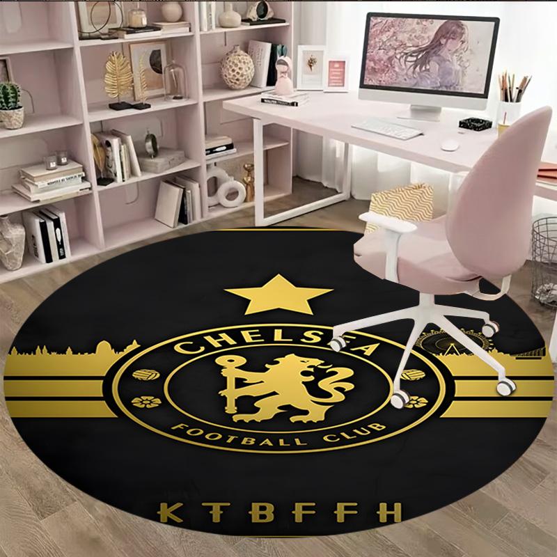 1pc C-Chelsea  Carpet, Round Rug, Comfortable, Suitable for Entryways, Living Rooms, Office, And Bedrooms, Christmas Decoration