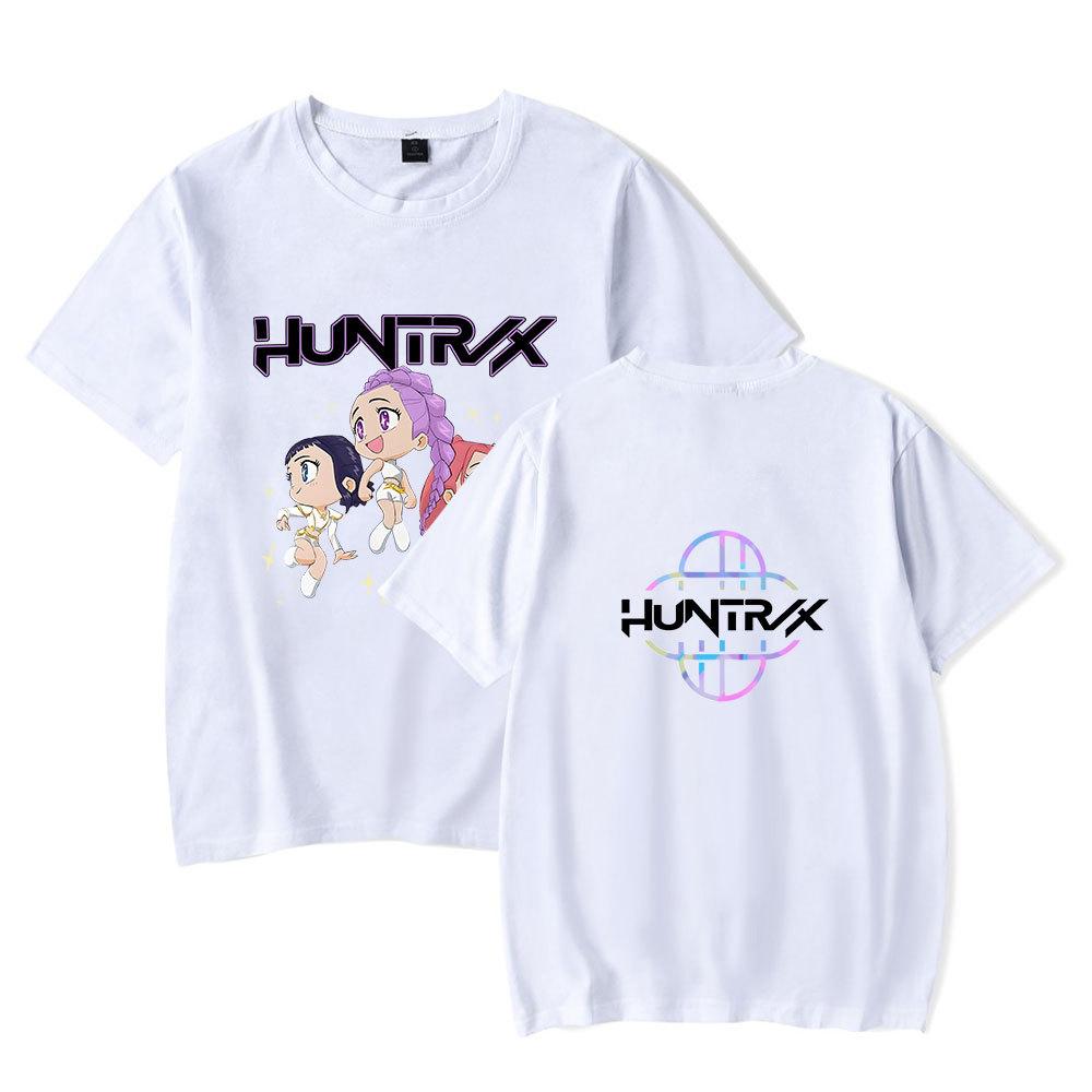 Anime KPop Demon Hunters Huntrix Tshirt Men Women Fashion Cotton T Shirt Summer Unisex Crewneck Short Sleeve  Streetwear Tees