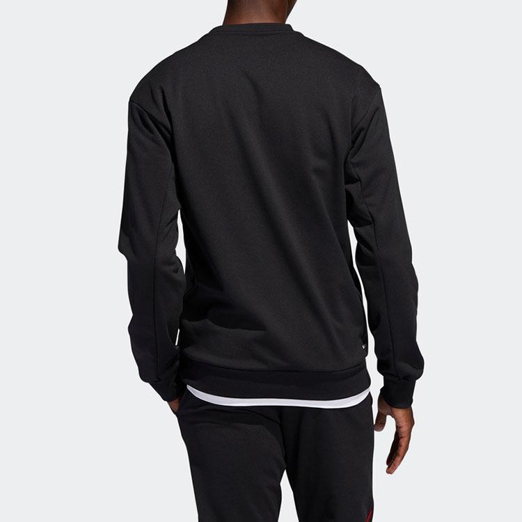 adidas Rose Crew Fleece Warm Lässiger Sportpullover Sweatshirt Herren Sweatshirt Schwarz FP8368