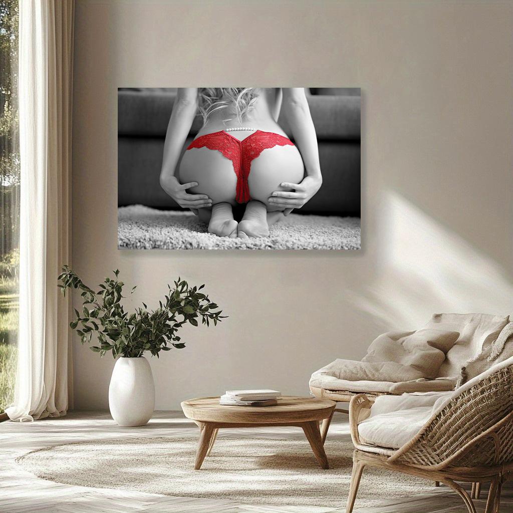 Sexy Woman Red Lingerie Canvas Painting Canvas Wall Art Posters & Prints Picture