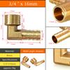1pc Brass Pagoda Hose Barb Elbow Fitting 16/19/25mm 3/4" Thread Pipe Connector for Fuel Air Water Line - Universal Fit