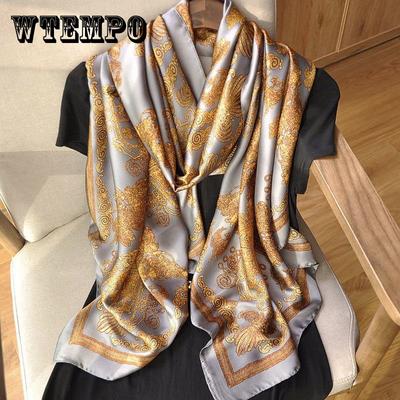 Winter Luxus Marke Vintage Gedruckt Frauen Große Schals Pashmina Hijab Foulard Design Druck Dame Mode Strand Stola Kopf Schals
