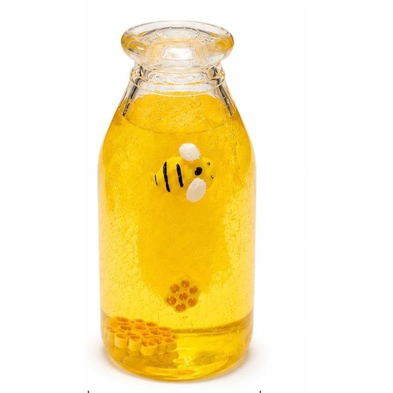 Fast Rebound Honey Bottle Squishy Ball Maltose Simulated Honey Drink Big Bottle Handmade Stress Toy