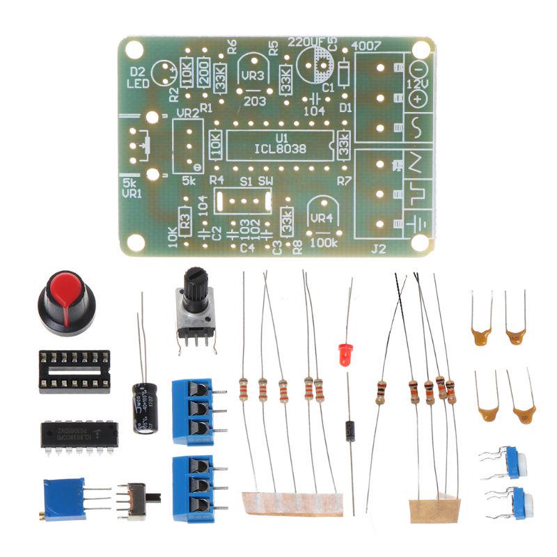 Kit Fai Da Te Generatore Di Segnale ICL8038 – Modulo Onda Sinusoidale, Triangolare E Quadra 12V