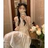 Pure desire wind open shoulder straps crew neck dress women's new summer gentle temperament sweet first love skirt