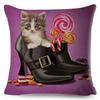 Cute Cartoon Dog Pillowcase Linen Decorative Pillowcase Office Home Sofa Decorative Cushion Cover 45*45Cm