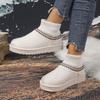 Casual Ethnic Embroidery Snow Boots Women  Soft Thick Bottom Short Plush Snow Boots Winter Warm Knitted Boot Tube Shoes