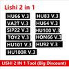 1 Stück Lishi 2 in 1 HU100V.3 HU66 V.3 HU83 HU64 SIP22 HU92 HU100R VA2T HU87 HON66 TOY2 Spur v3 HU101 2 in 1 Werkzeug Großer Rabatt Schraubensicherung3