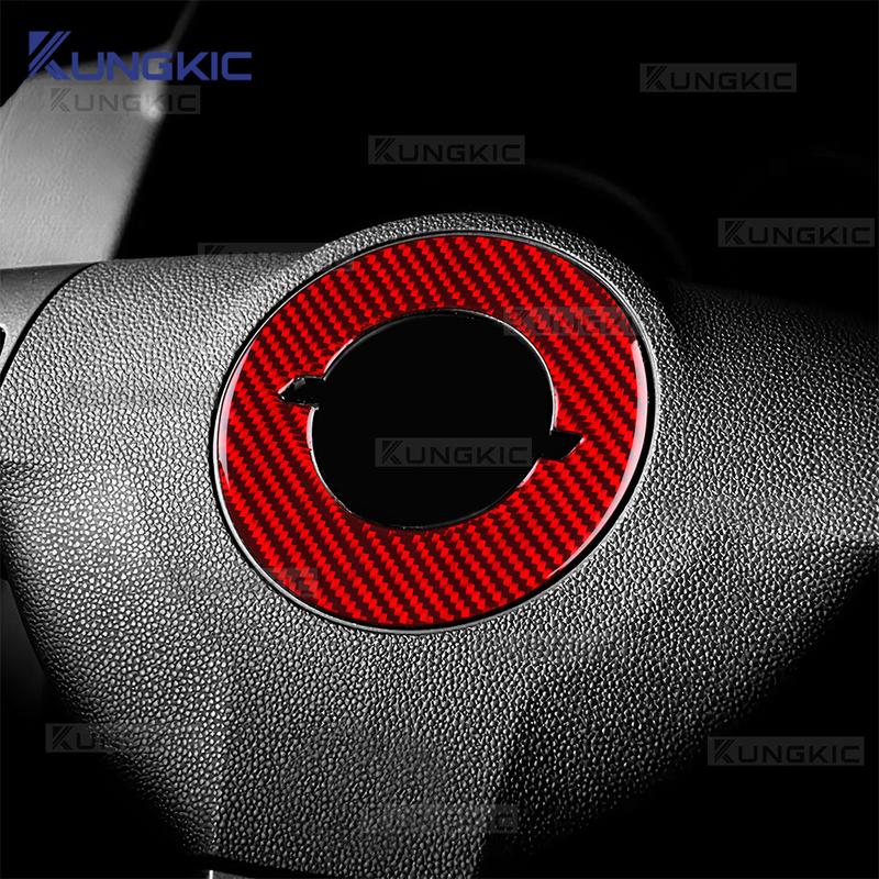 Skutečné měkké uhlíkové vlákno Pro Opel Zafira B 2004 2005 2006 2007 2008 2009 2010 Astra H MK5 Samolepka na středový kryt volantu auta