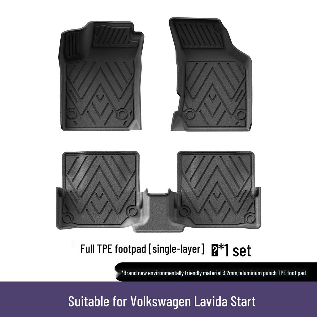 Eco-friendly Anti-slip TPE Car Floor Mats for 08-20 Volkswagen Lavida/Lavida Qiyang - Wear-resistant Design.