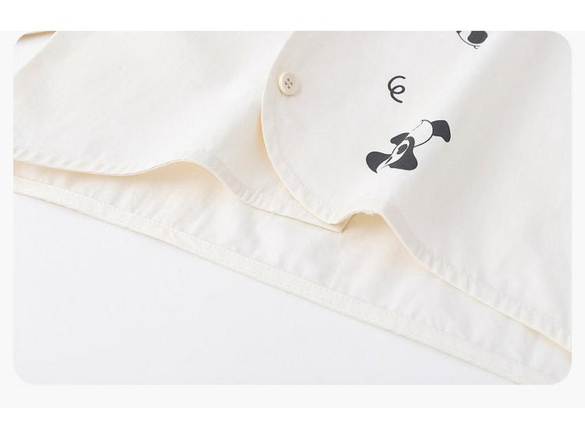 Dudu Boys' Spring Cotton Outfit: Two-Piece Shirt & Pants Set