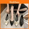 Style Ladies Flat Shoes With Breathable Pu Upper For Casual Daily Wear