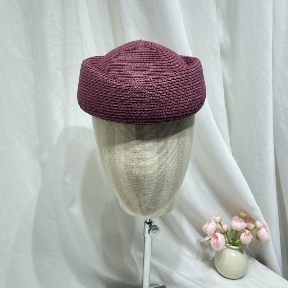 Elegante Berretto in Paglia a Goccia Vintage Cappello da Sole Nuovo Cappello da Assistente di Volo Abbigliamento Estivo
