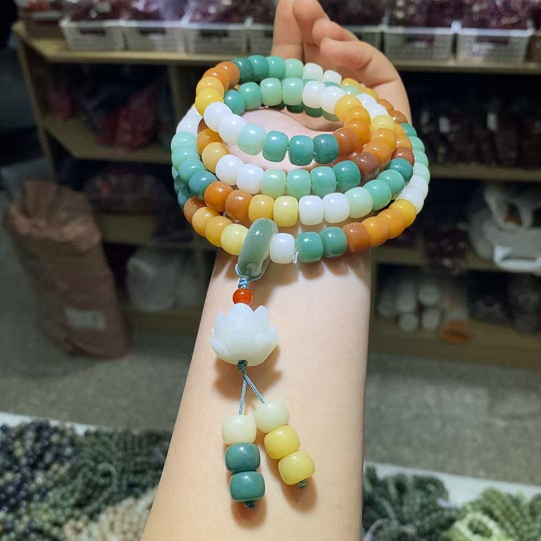 Bodhi Lotus Multi-Strand Bracelet: Versatile, Fashionable & Unisex
