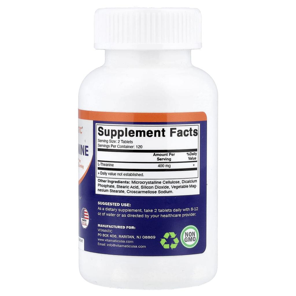 Vitamatic, l-theanine, 240 tablets (200 mg per tablet)