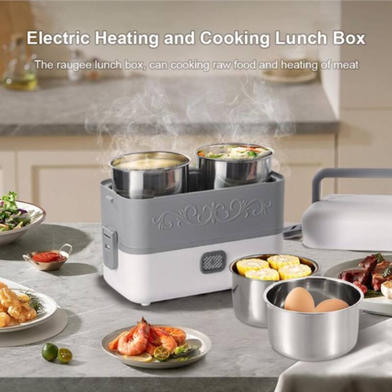 Electric Heated Lunch Box With Removable Inner Pot For Office Use