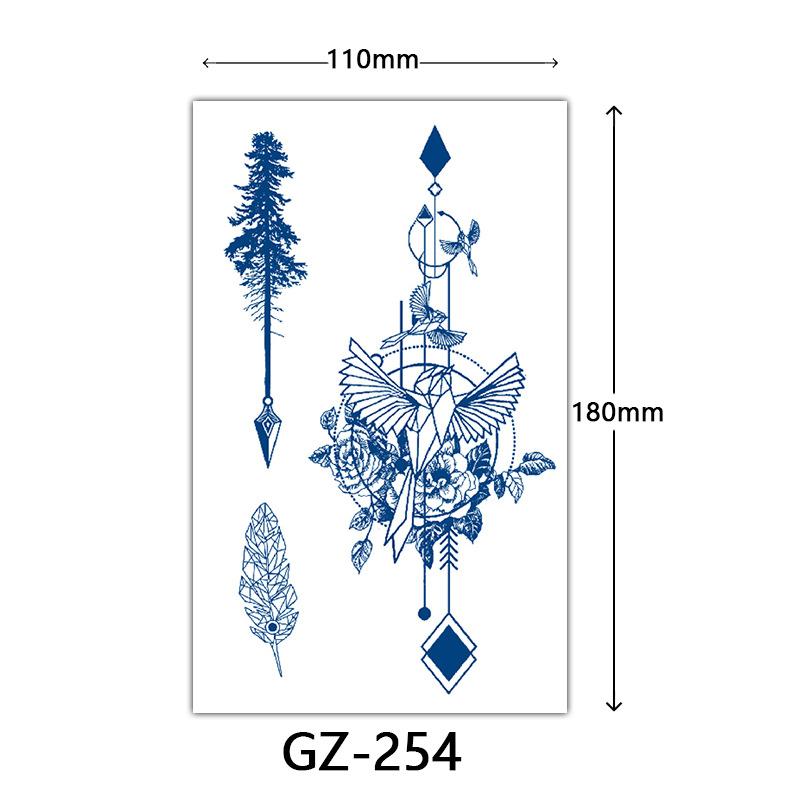 Herbal Semi-Permanent Tattoo Sticker, Semi-Permanent Tattoo Sticker, Anti-Rub, Anti-Sweat Tattoo