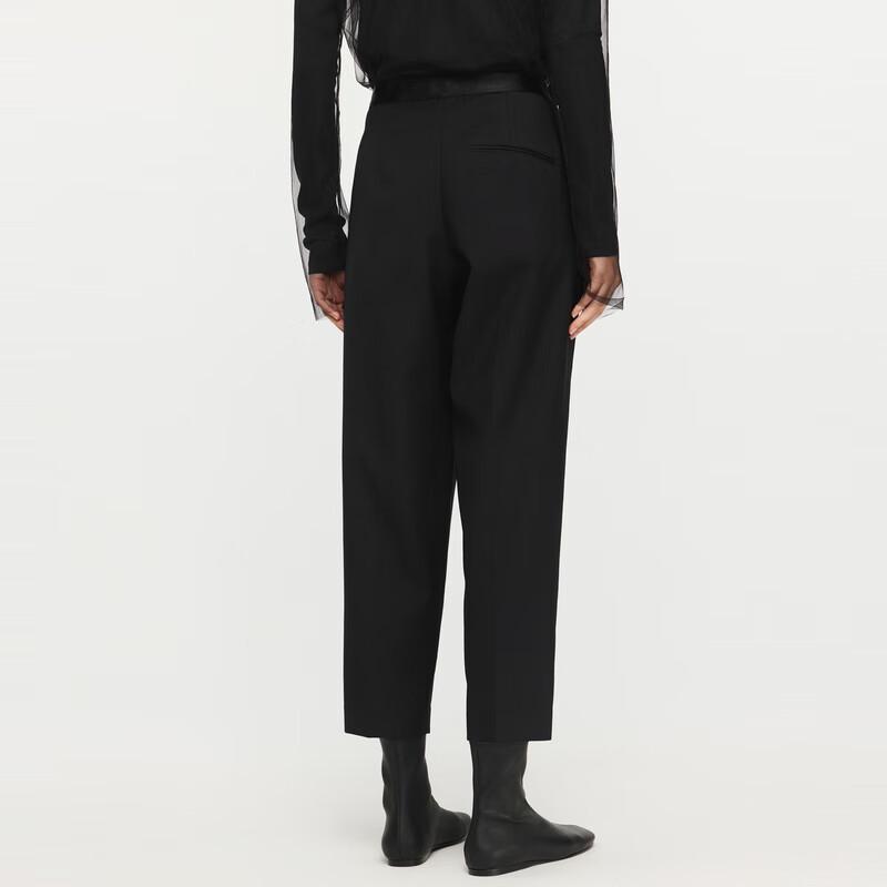 JNBY Women's 2024 Autumn Tapered Wool Commuter Pants