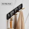 Coat Rack Wall Mount - Modern, Metal Wall Coat Rack Sturdy Wall Hook Rack Rail for Hanging Coat, Jacket, Clothes, Hat