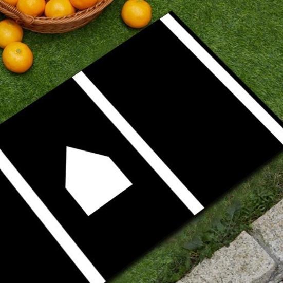 Baseball Batting Mat for Training Shock Absorbing Softball Pitching Mat Batting Practice Mat with Anti-Slip Bottom Footprint Guide for Beginner