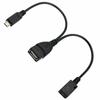 20cm 2-in-1 Micro USB Cable Adapter Power Cable OTG Cable USB Adapter Data Cable Y Splitter