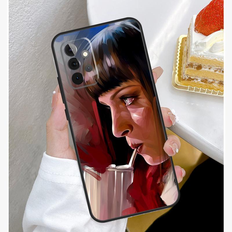 Mia Pulp Fiction Case For Samsung Galaxy A55 A35 A15 A14 A34 A54 A73 A53 A33 A23 A13 A12 A32 A52 A51 Cover