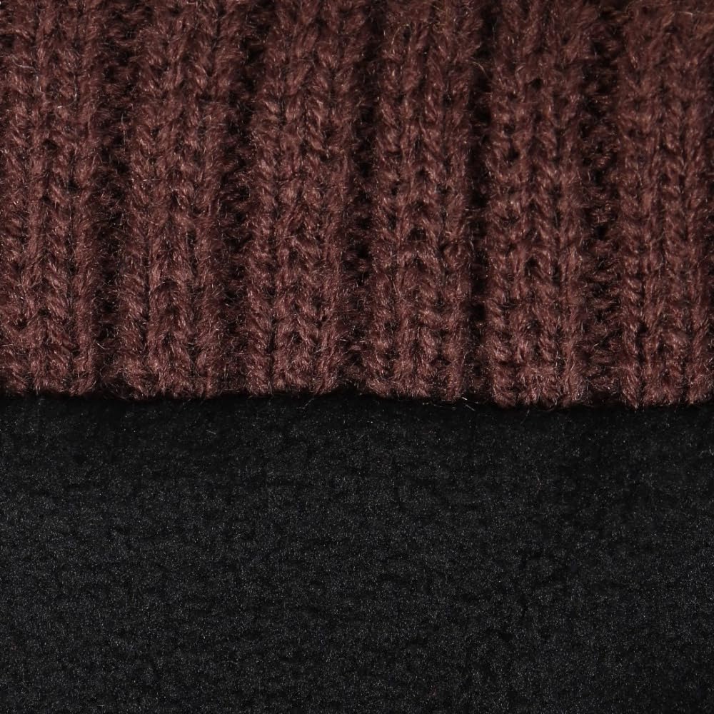 '47brand '47BRAND MLB Pom-Pom Knit Hat, Cuff Knit, SD Brown, Free Size, 47A-CFKN-B-BERNG21ACE-BW