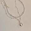 Sweet Cool Heart Stackable Necklace Temperament Clavicle Chain Collar Necklace
