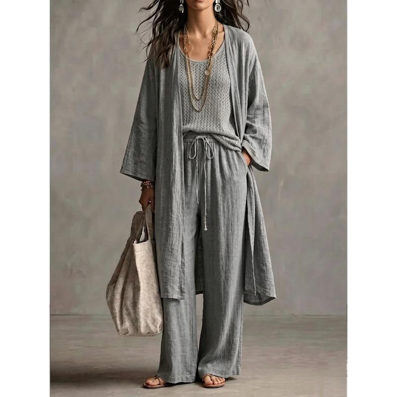 IHUASU Women's Fashion Casual Long Sleeve Spring Autumn Pants Suits Elegant