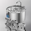 3.2L Dog Water Fountain Stainless Steel Quiet Pet Fountain with Quadruple Filtration Splash-Free Purification Fountain with Visual Water Level