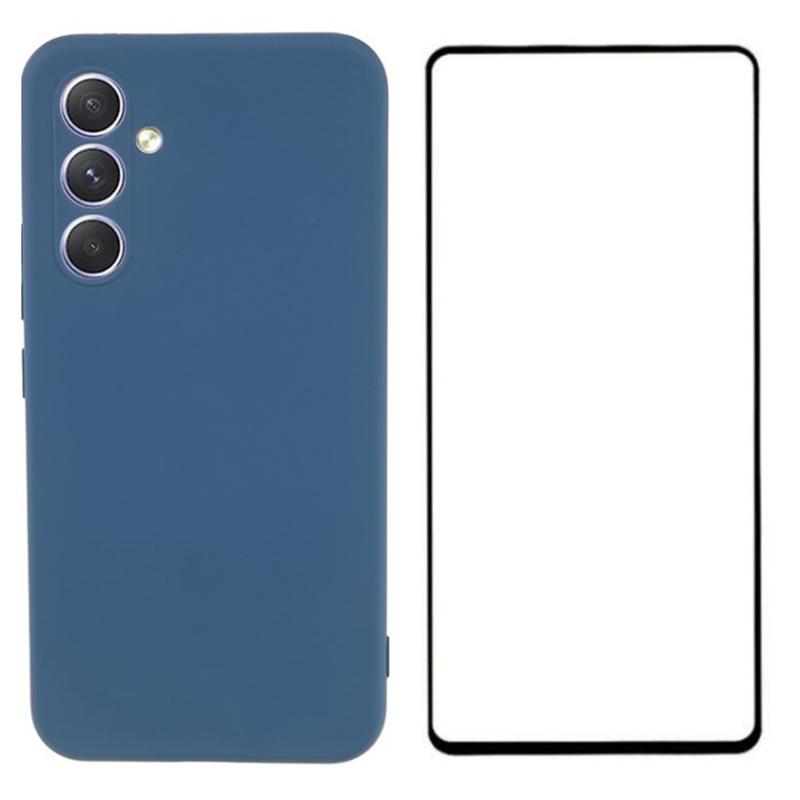 Für Samsung Galaxy S23 FE Hülle TPU Handyhülle mit Displayschutzfolie (Präziser Ausschnitt)