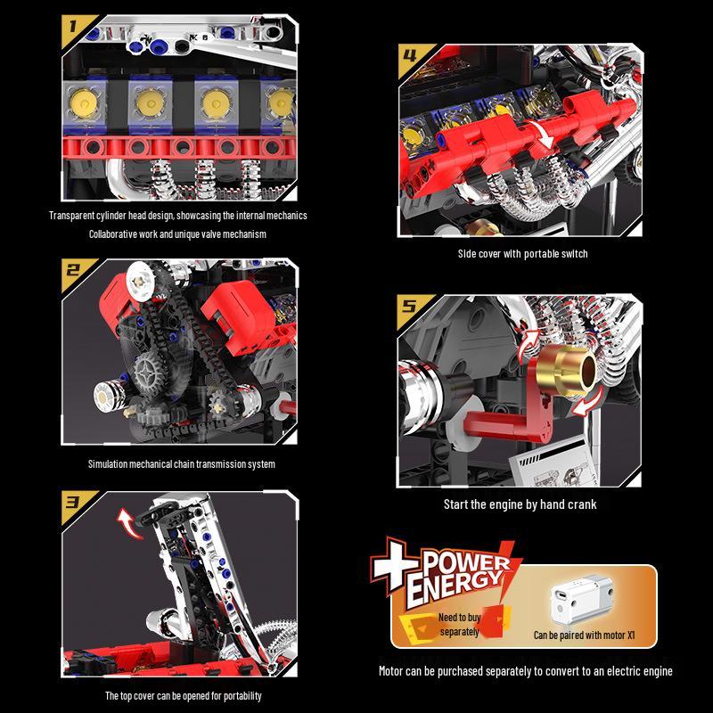 Crossen Ferrari F401 Engine Model Building Blocks Toy